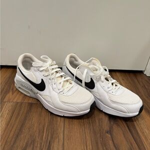 Nike White Sneakers with Black Swoosh